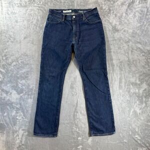 Gap 1969 Standard Straight Jeans Men's Size 32x34 Blue Dark Wash Denim